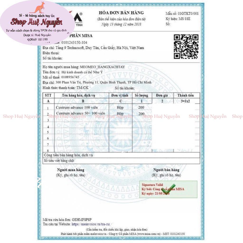 Vitamin tổng hợp cho người trên 50 tuổi Centrum Advance 50+ Úc | BigBuy360 - bigbuy360.vn