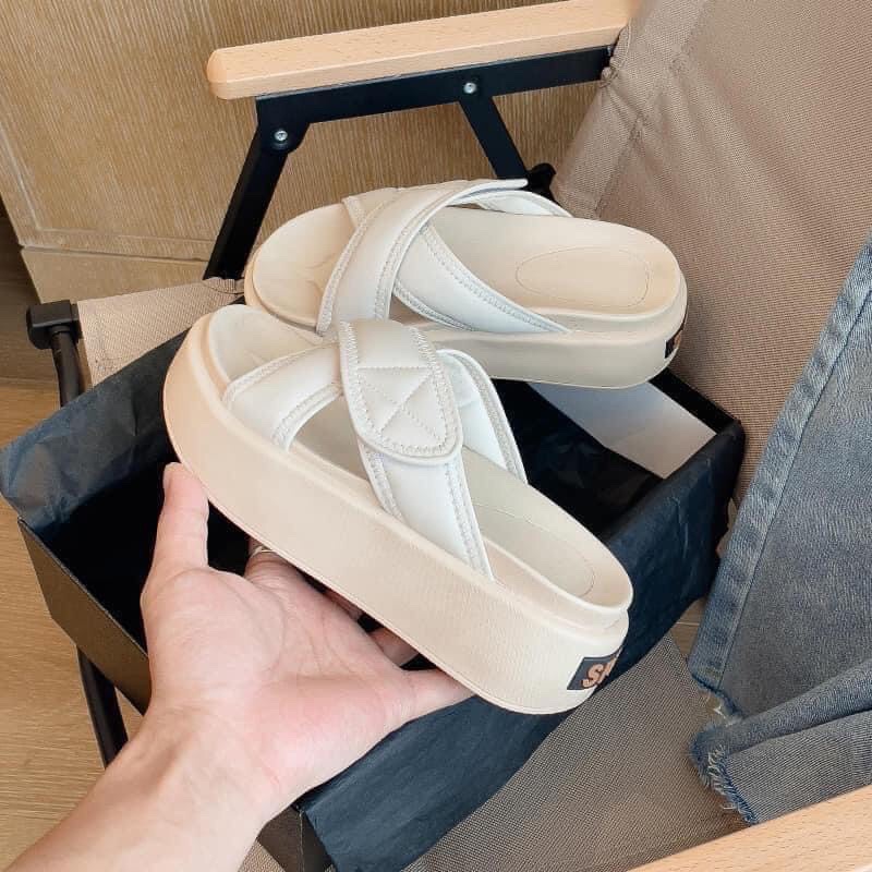 Sandal đế xuồng quai da chéo hàng quảng châu od