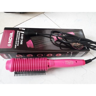 LƯỢC ĐIỆN UỐN CỤP TẠO KIỂU TÓC NOVA 8810 ( màu hồng)-BBVL