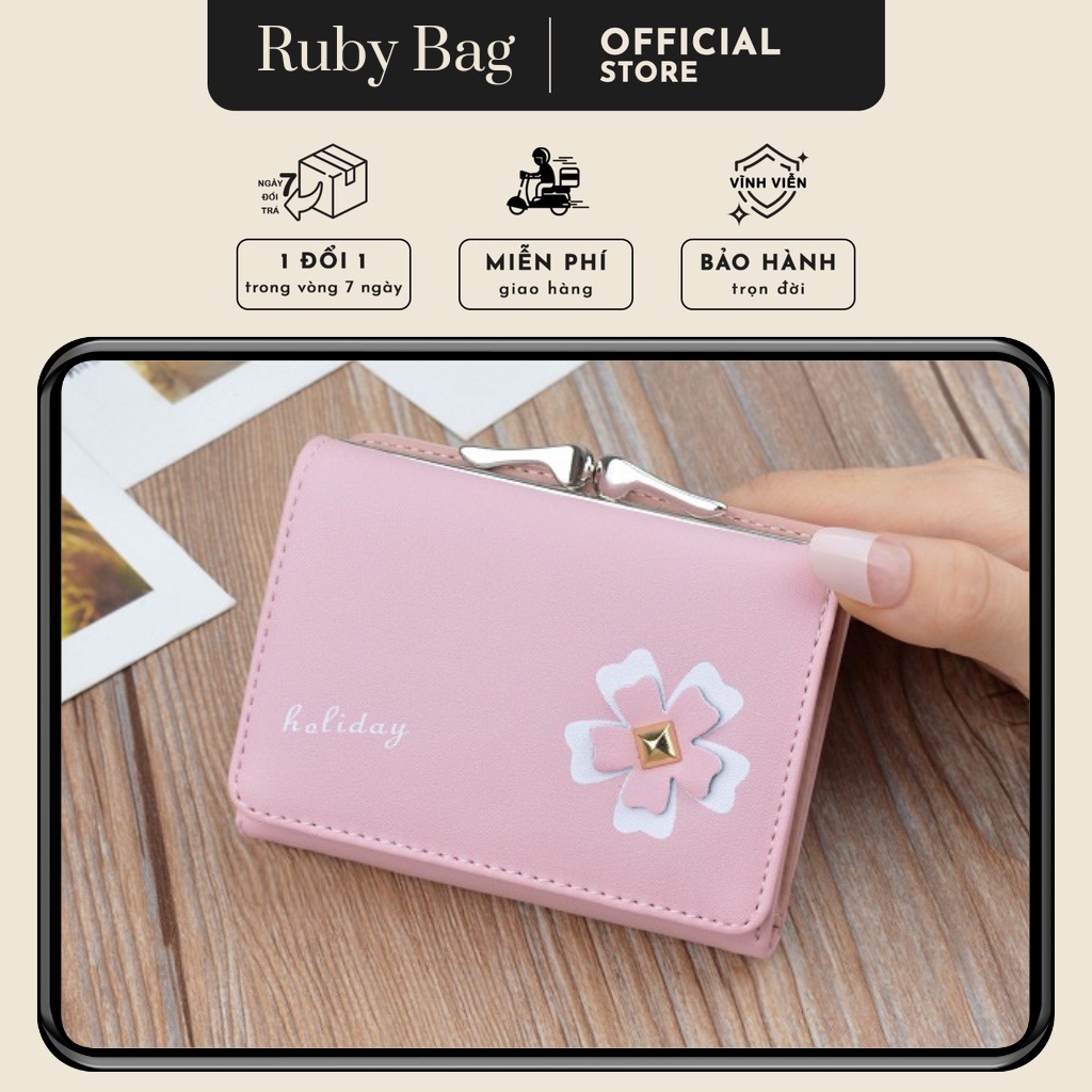 Ví nữ đựng tiền ngắn cao cấp nhiều ngăn nhỏ gọn bỏ túi đựng tiền giá rẻ RUBY BAG VNN05