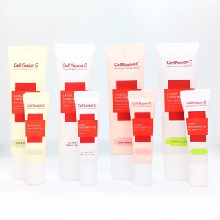 ❦🌱🌱đủ bill🌱🌱 kem chống nắng cell fusion c laser / clear toning suncreen đỏ xanh0
