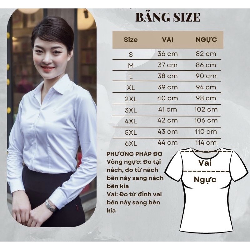 Áo trắng đẹp Thái Hòa vải coton pha KATE không nhăn màu trắng MCS047