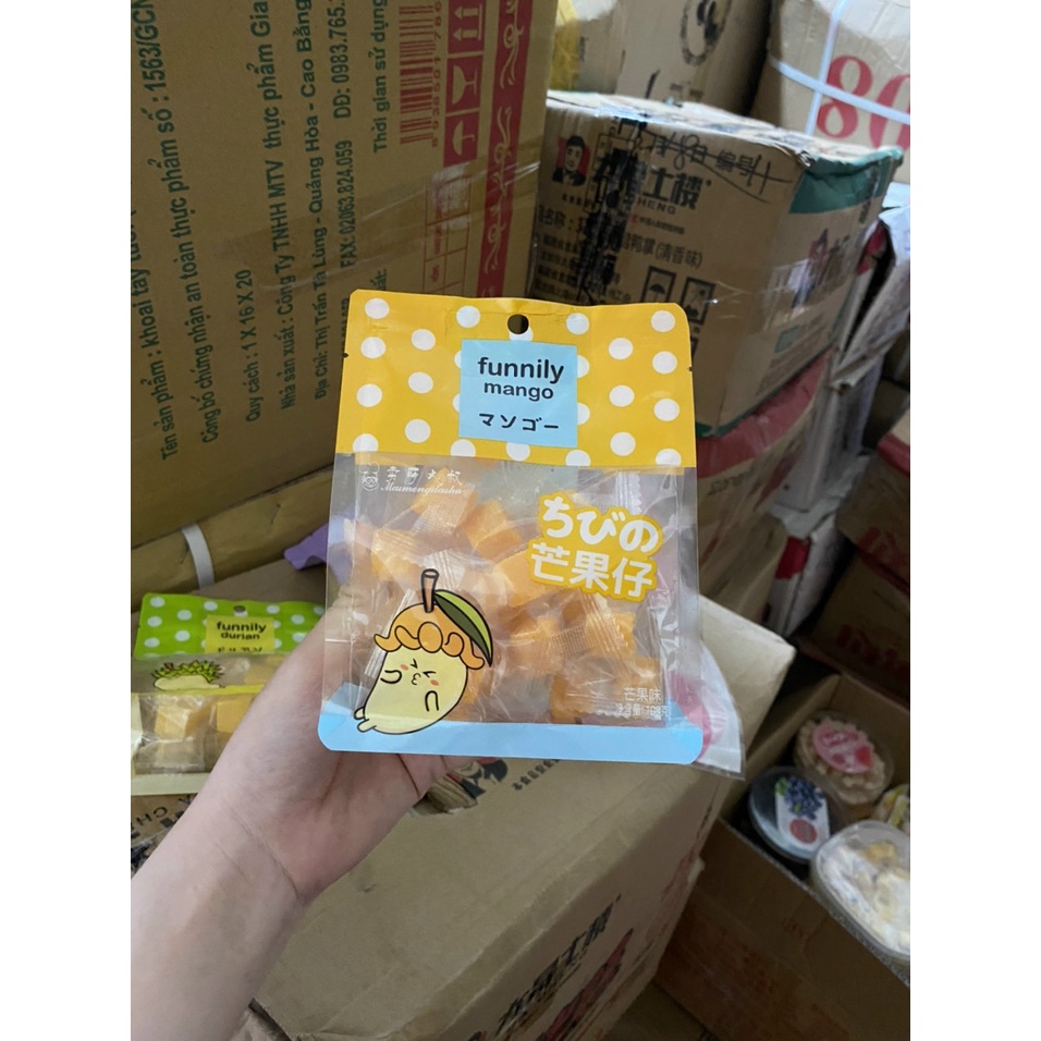 [ Hàng mới ] Combo 2 gói Kẹo dẻo hoa quả vị sầu - riêng / vị soài siêu ngon gói 108g
