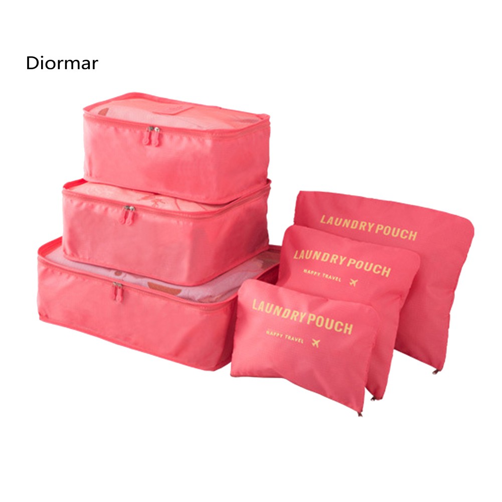 DOM_6Pcs Waterproof Large Capacity Home Travel Cloth Storage Bag Pouch Organizer