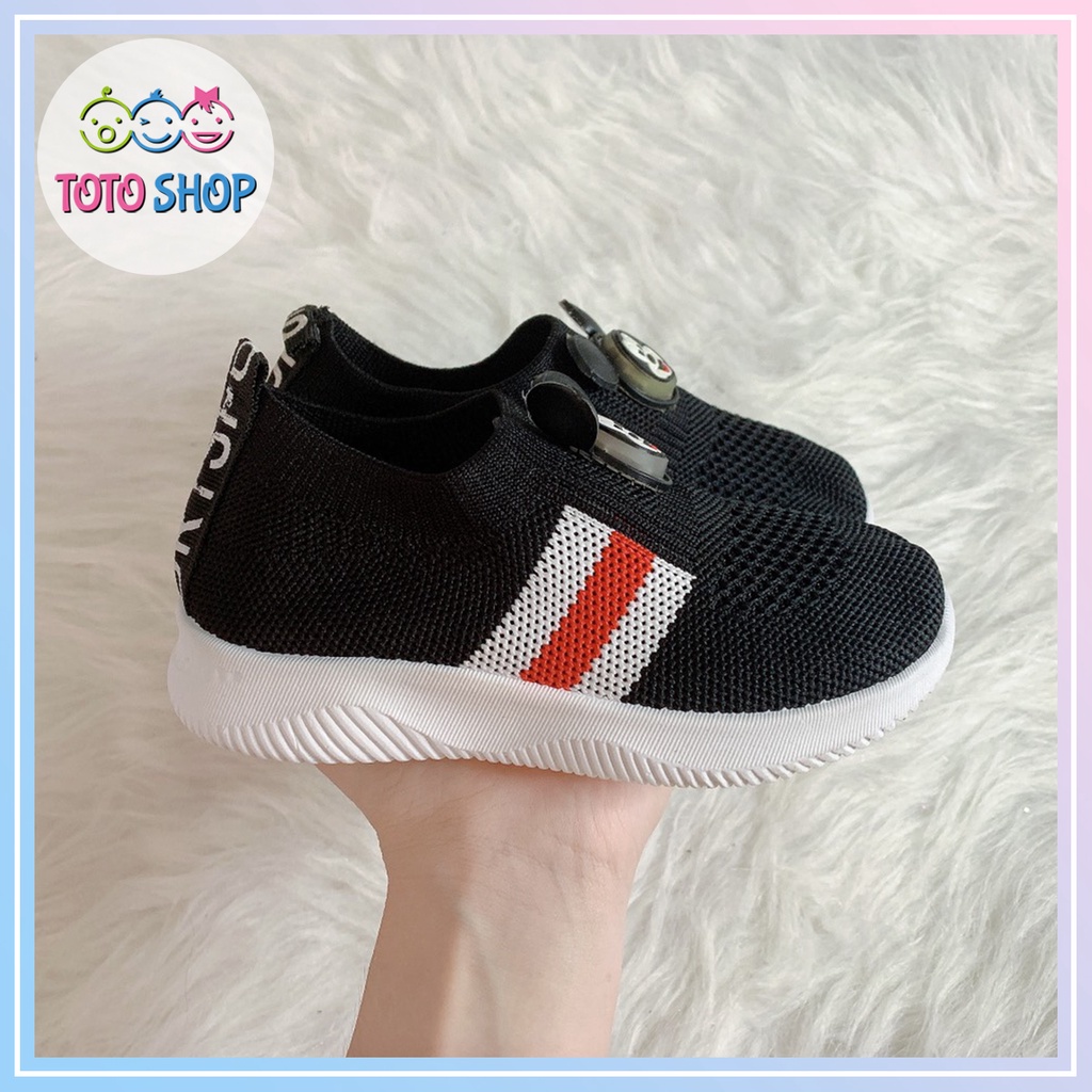 Giày thể thao Giày lười Cổ Bo Chun màu đen Cho Bé Trai Bé Gái