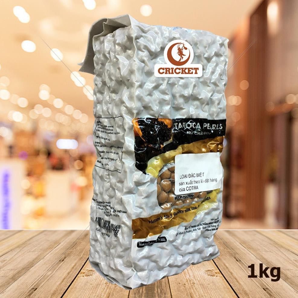 Trân Châu Đen Cotra (Wings) Túi 1kg- Vị caramel (Trắng, Hoàng Kim) làm trà sữa trân châu ngon như trân châu đài loan