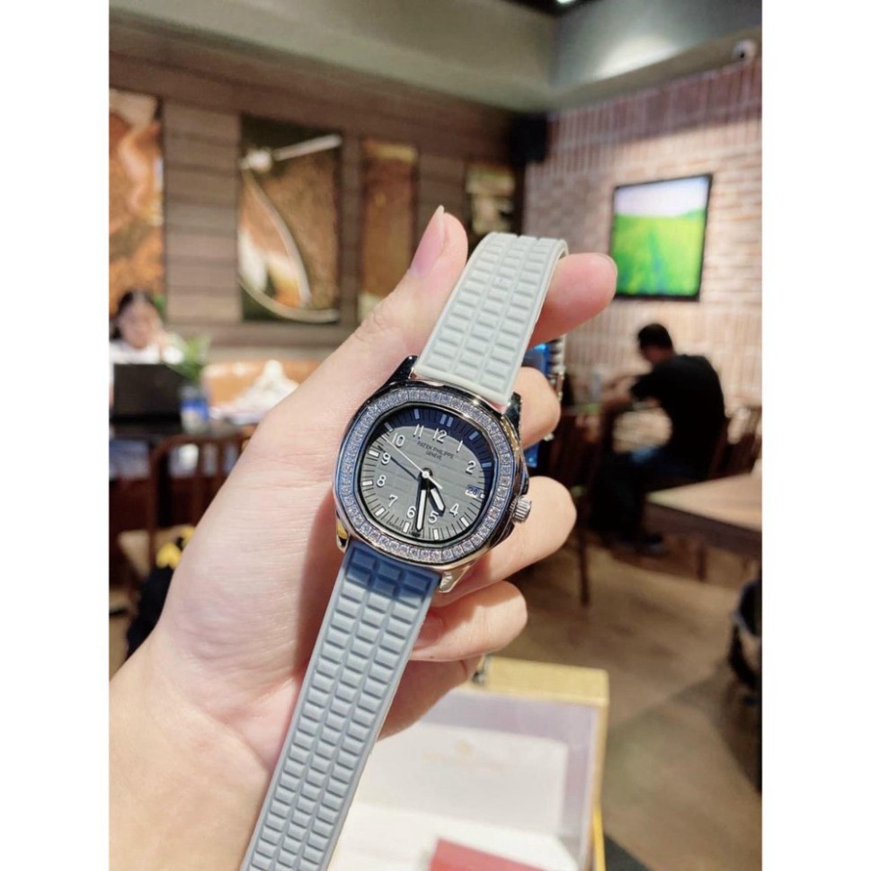 Đồng hồ nữ đeo tay đẹp Patek philippedây cao su thời trang thẻ bảo hành 12 tháng - DHN 09