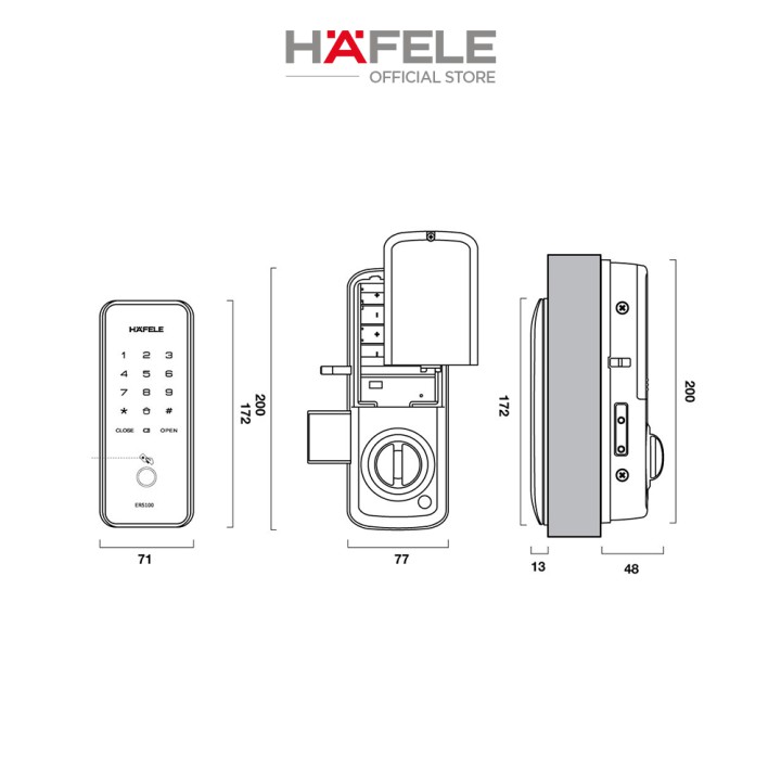 Khóa điện tử HAFELE ER5100 - 912.20.200