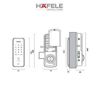 [Miễn phí lắp đặt] Khóa điện tử HAFELE ER5100 - 912.20.200