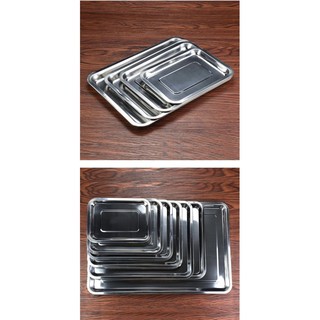Khay inox   sâu 2 cm các loại