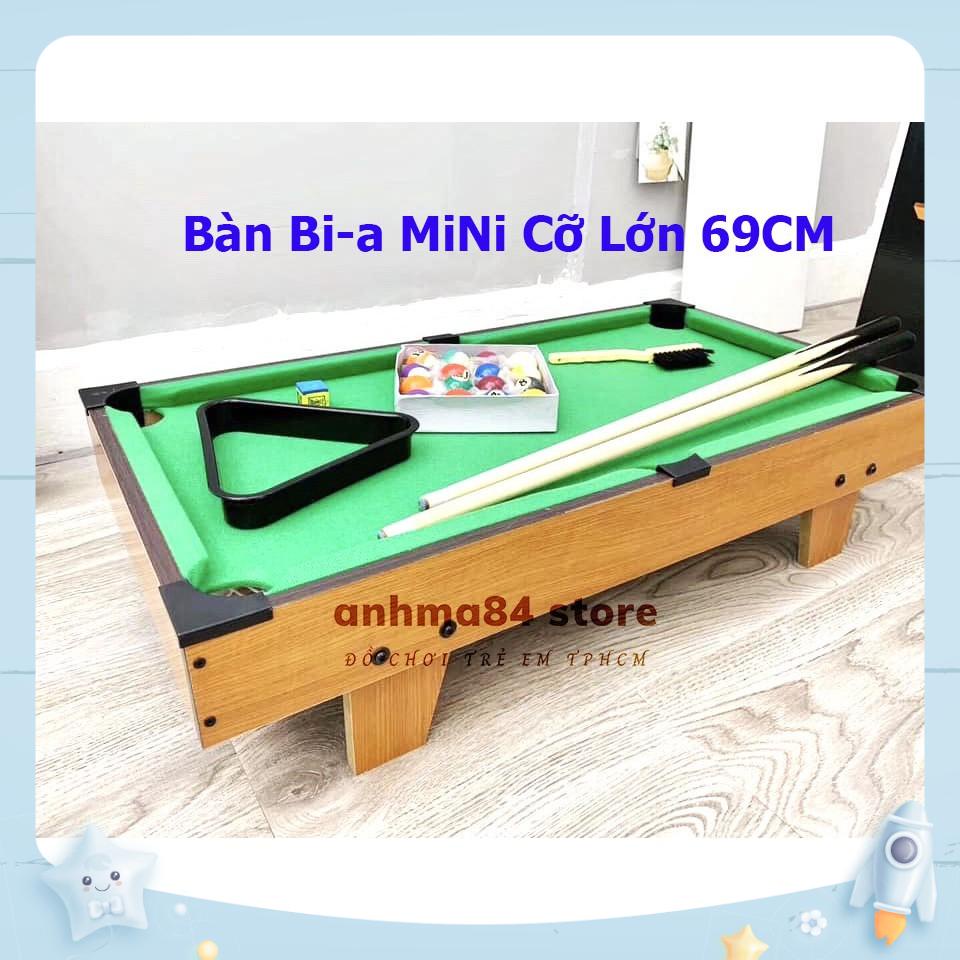 Bàn Bida Mini Bằng Gỗ dài 69cm xịn sò, Đầy Đủ Phụ Kiện, mặt bàn vải nỉ chất lượng cao - anhma84 store