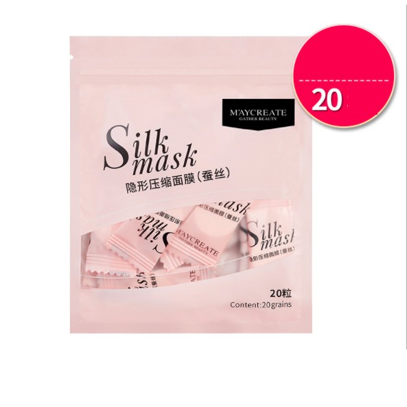 Một Gói 20 Miếng Mặt Nạ Nén Maycreate Silk Mask