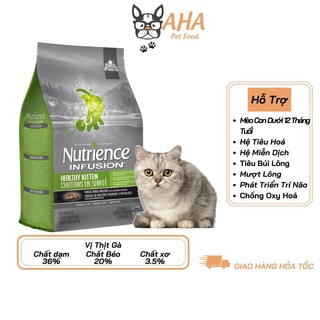 Thức Ăn Cho Mèo Con Nutrience Infusion Bao 2.27kg Phát Triển Trí Não - Thịt Gà, Dầu Cá Hồi DHA Giúp Da Lông Bóng Mượt