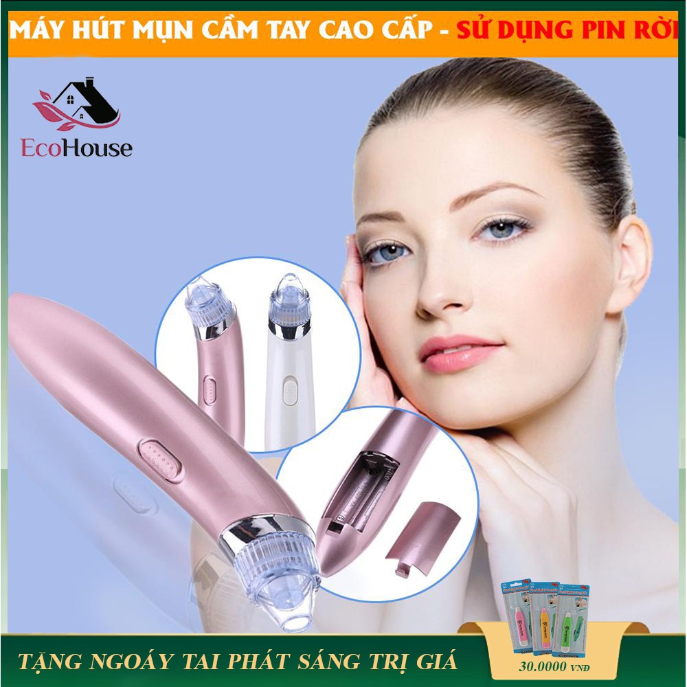 Máy hút mụn dùng pin cao cấp cầm tay, hút cực khỏe, chăm sóc da mặt cực tốt, bảo hành 2 năm, lỗi đổi mới trong 7 ngày