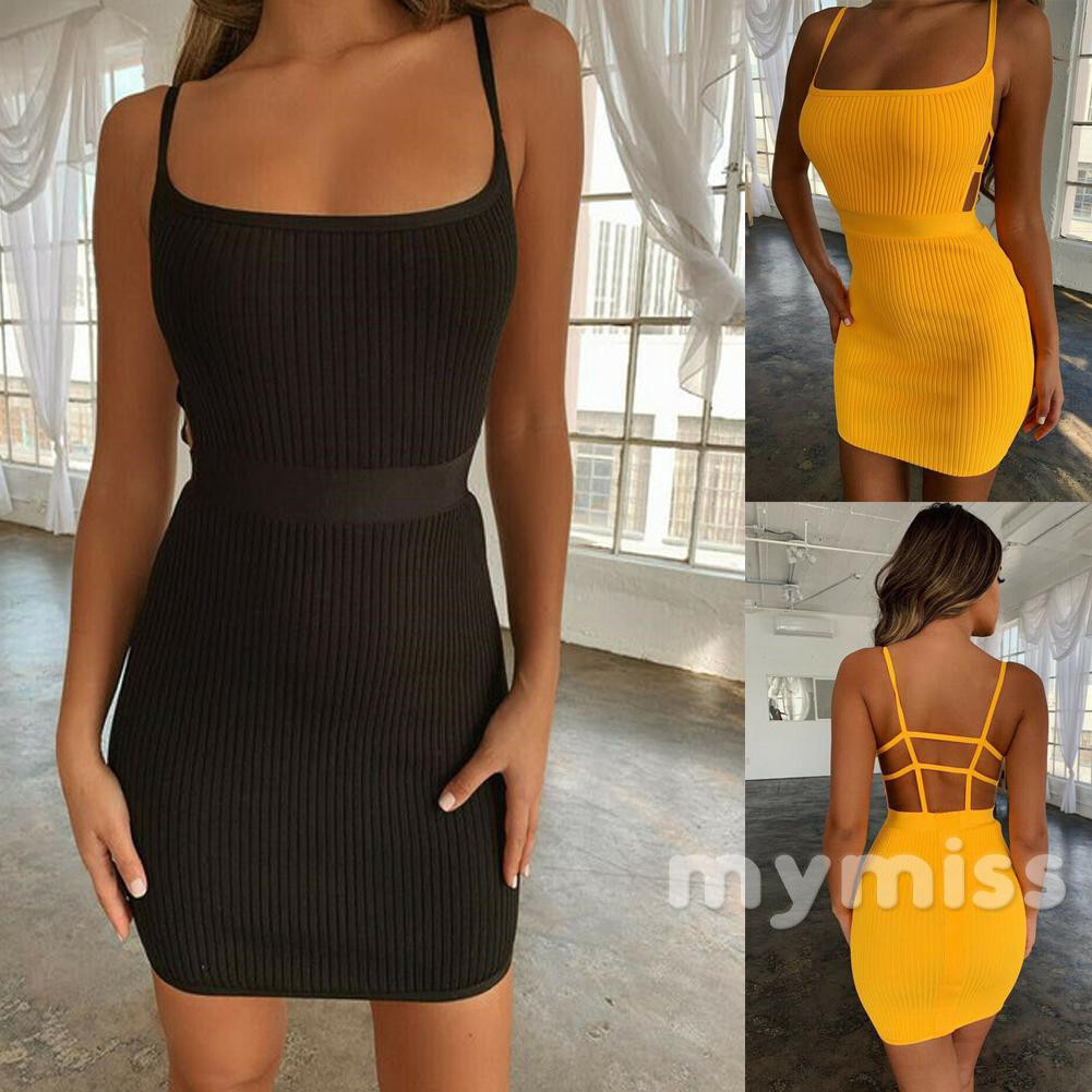 ♛♚♛Fashion Women Bandage Bodycon Sleeveless Evening Party Cocktail Mini Dress
