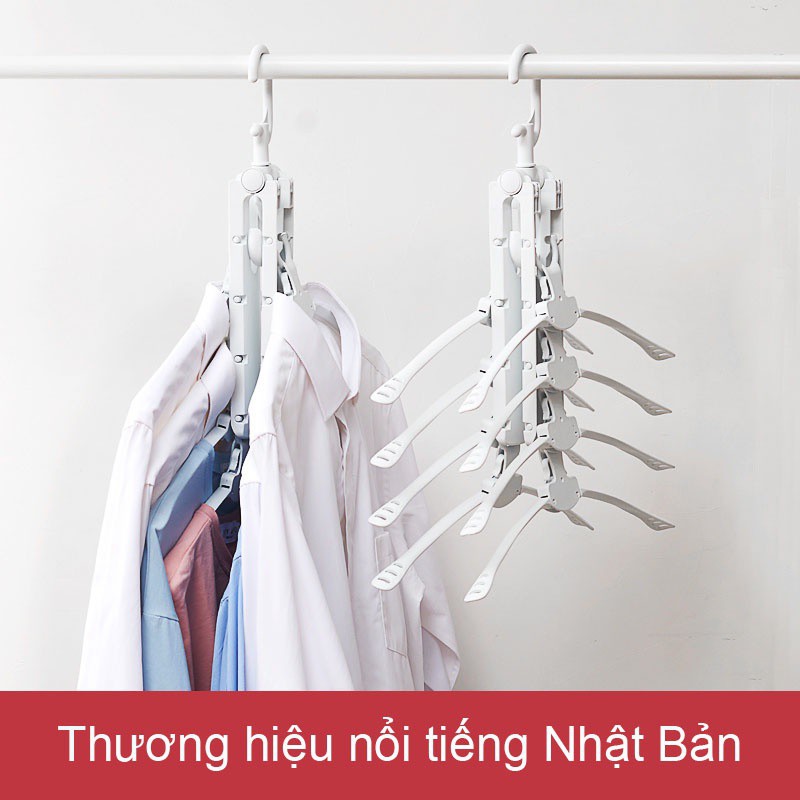 Bộ Giàn 8 Móc Treo Quần Áo Thông Minh Loại To Xoay 360 Độ( Giao Màu Ngẫu Nhiên)