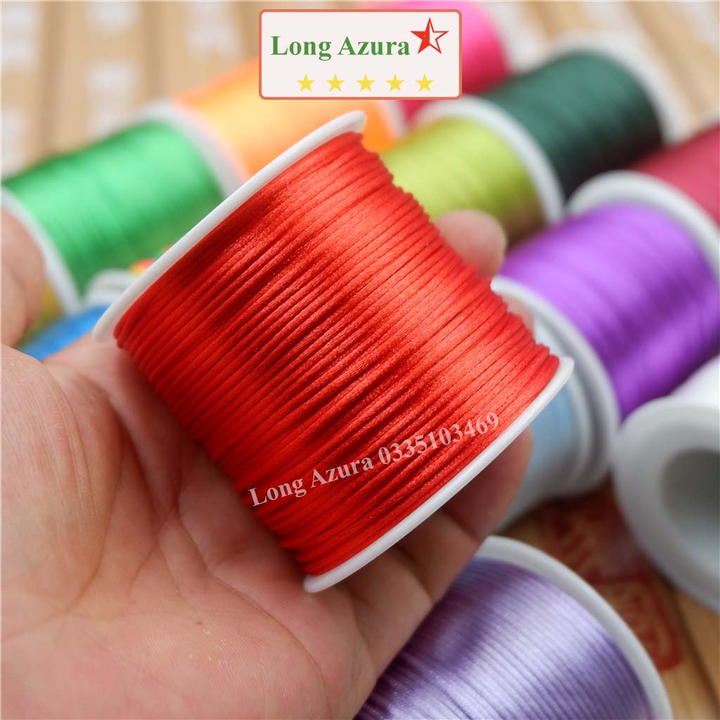 Dây Làm Vòng Tay, Long Azura, Đủ Cỡ 1Mm, 2Mm, 2.5Mm, Vòng Tay Đôi, Cặp, Nam, Nữ, Handmade, Chỉ Đỏ, May Mắn