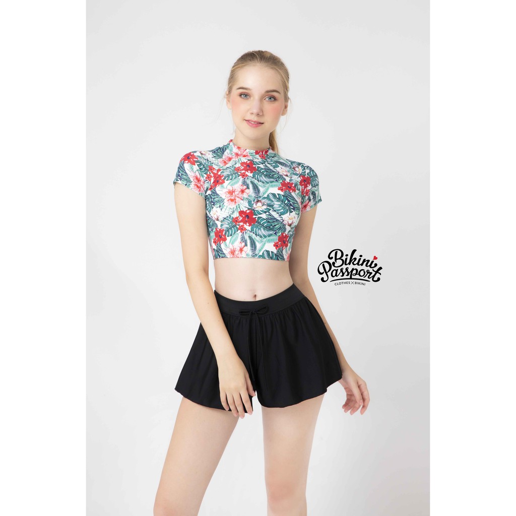 Quần bơi Nữ BIKINI PASSPORT kiểu kín đáo có dây rút - màu Đen - BS360_BL | BigBuy360 - bigbuy360.vn