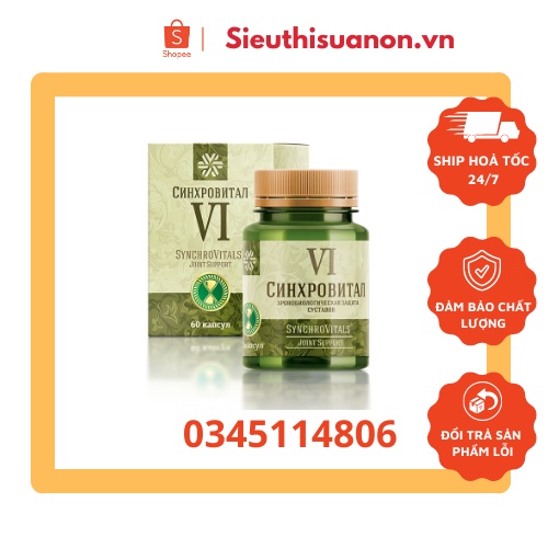 [Hỗ trợ khớp] Syn 6 - Thực phẩm bảo vệ sức khỏe Synchrovitals VI – 60 viên – Date T4/2023