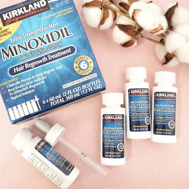 ☂➲.Tinh chất kích thích mọc râu Minoxidil Kirkland Biotin 100% chính hãng❝Se