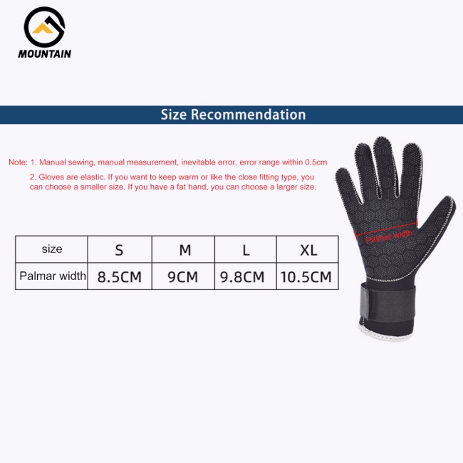 1 Đôi Găng Tay Lặn Chống Trượt Chống Lạnh Chống Mài Mòn Chống Nước Dg-203 Dày 3mm