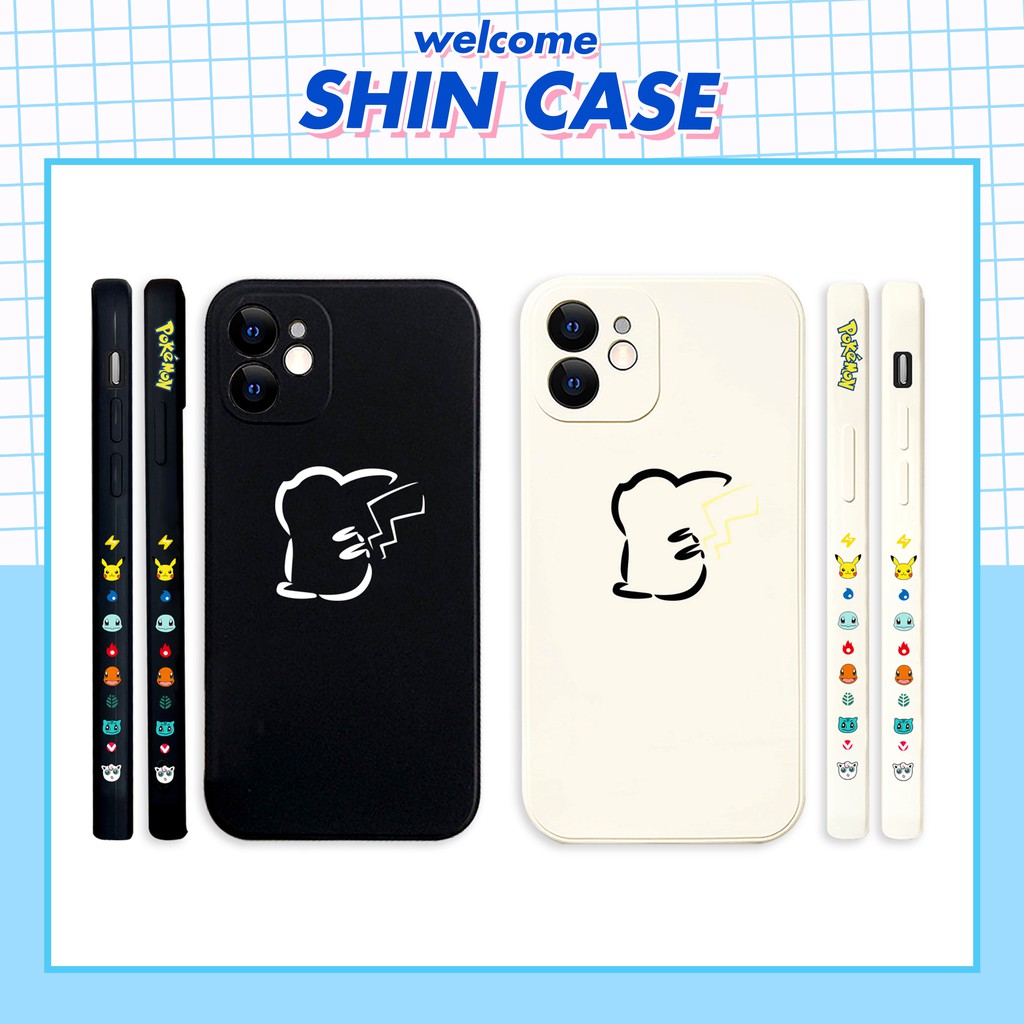 Ốp lưng iphone Pokepoke cạnh vuông in hình viền 6/6plus/6s/6splus/7/7plus/8/8plus/x/xr/xs/11/12/13/pro/max/plus/promax