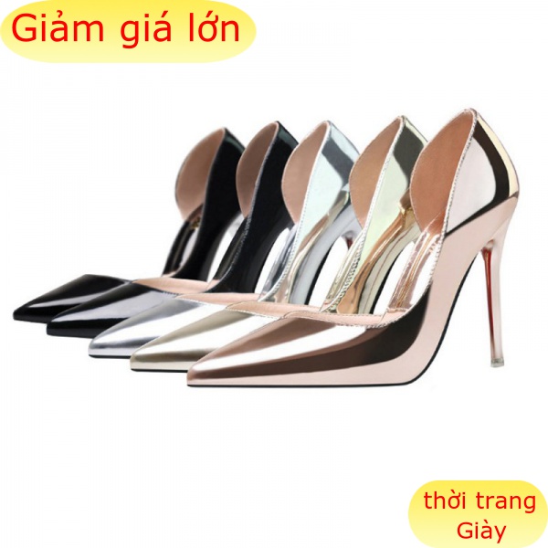 Giày Cao Gót Nữ 10cm Mũi Nhọn Thời Trang