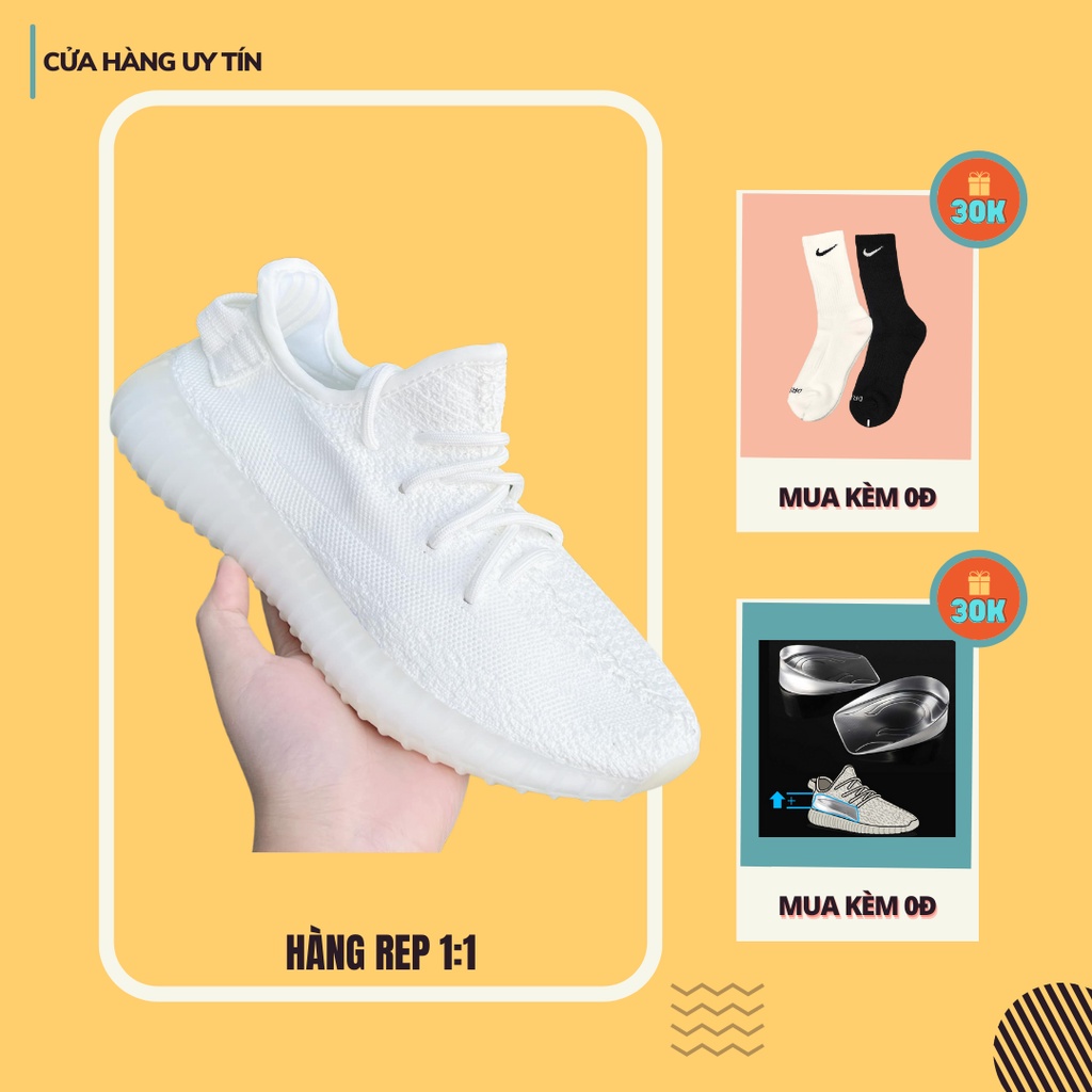 Giày thể thao YEEZY BOOST V2 350 cream white nam nữ màu trắng fullbox bill ODAYCOTATNE