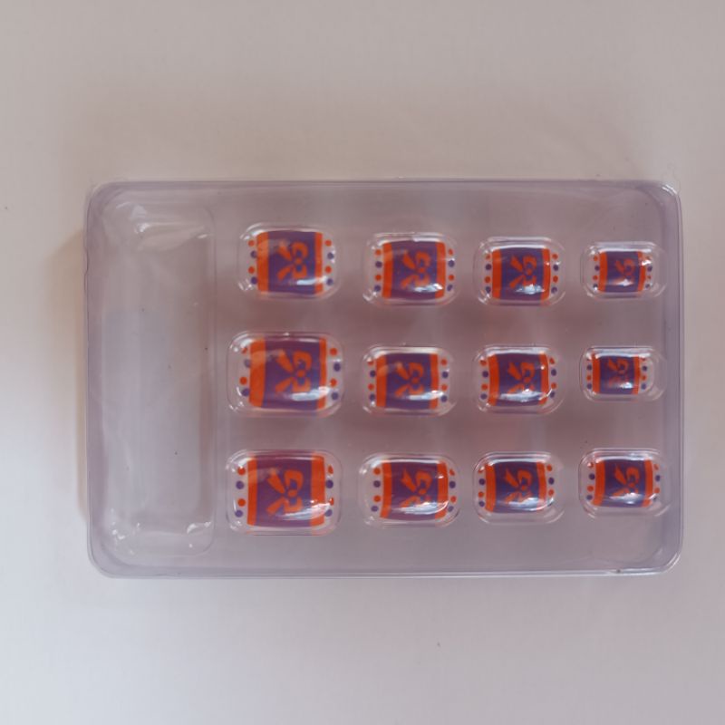 vỉ 12 bộ nail dán móng tay nhựa [ hàng cho tiệm ]
