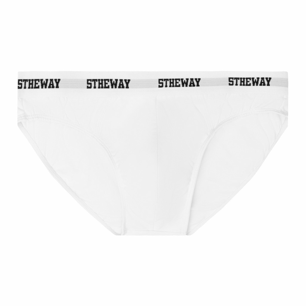 [5THEWAY® HIP BRIEF UNDERWEAR™ in WHITE aka Quần Lót Nam Trắng Tam Giác