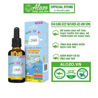 Dha dạng giọt Anh - DHA Drops Natures Aid 50ml cho bé từ 3 tháng đến 5 tuổi