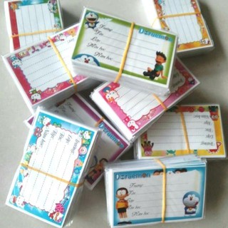 Set 10 Nhãn vở hình decal siêu cute có sẵn keo dán