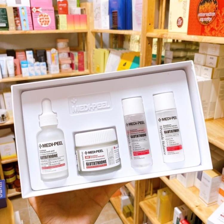 Set Trắng Da Medi peel Bio Intenes Gluthione 600 White Ampoule - Donna.cosmetics