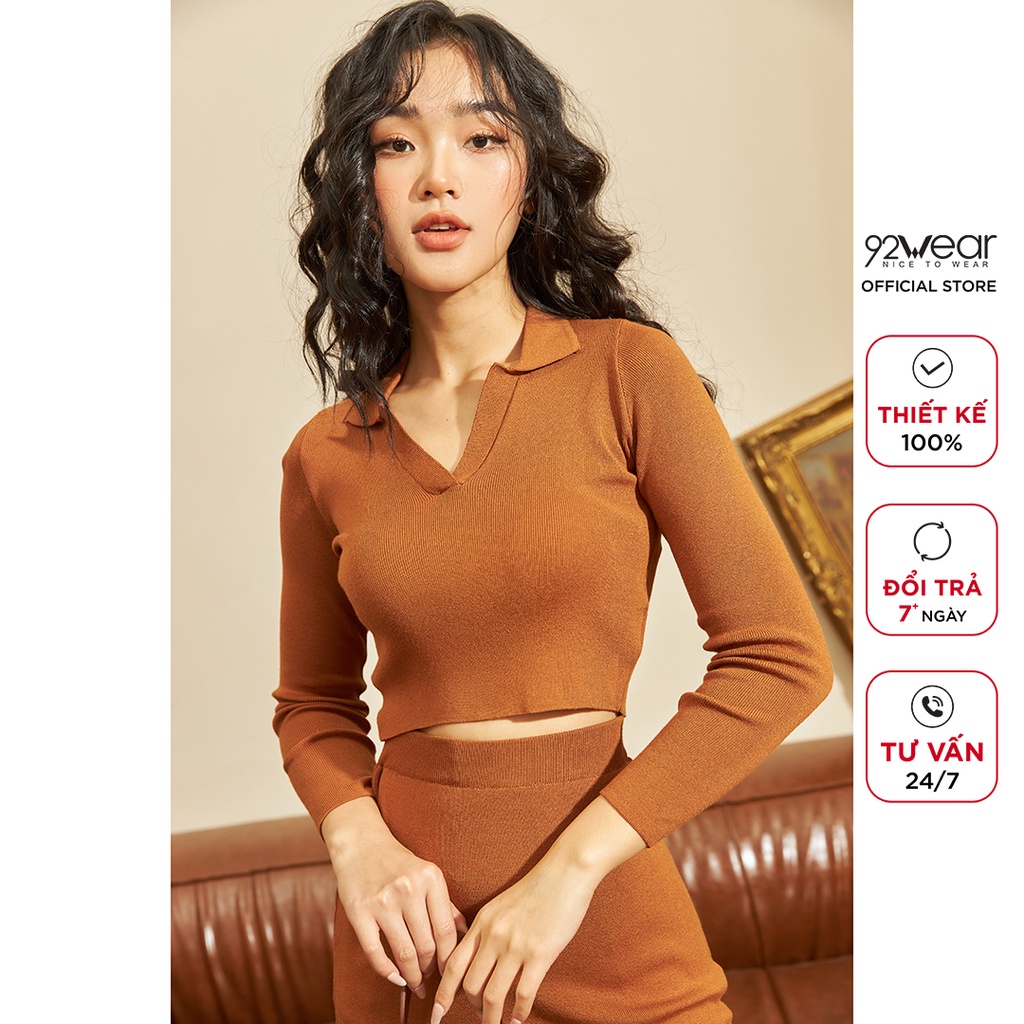 Áo len nữ ôm body dài tay cổ đức 20AGAIN, chất len visco cao cấp, mềm mịn ABA0067 | BigBuy360 - bigbuy360.vn