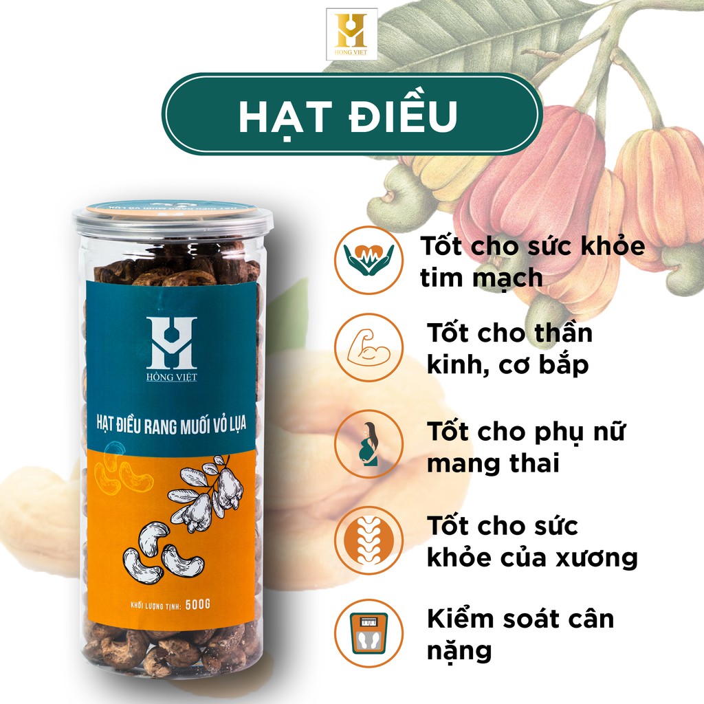 Hạt điều rang muối vỏ lụa - Nông sản sạch Bazan