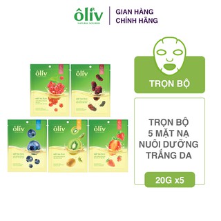 Combo 5 Mặt Nạ Dưỡng Trắng Da Ôliv(22gx5)