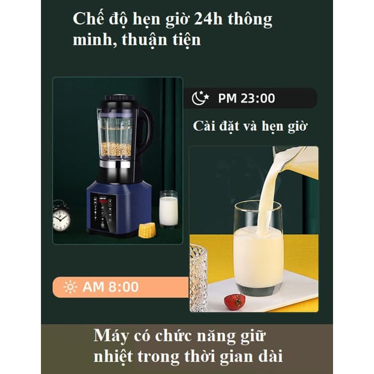 Máy xay thực phẩm, máy xay sinh tố, máy làm sữa hạt thủy tinh đa năng Yoice 1.750L có thể dùng để xay thịt, nấu suop