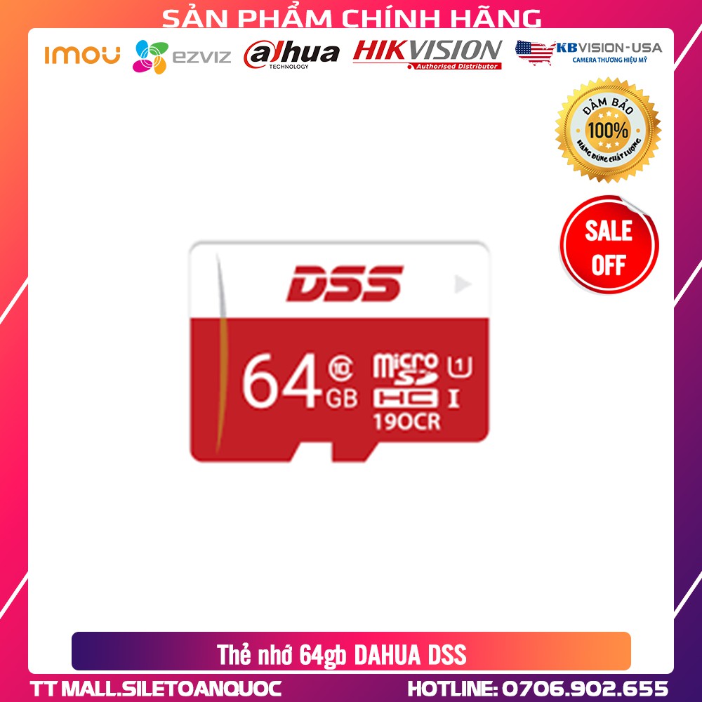 {CHÍNH HÃNG}Thẻ nhớ 64gb DAHUA DSS P500-64