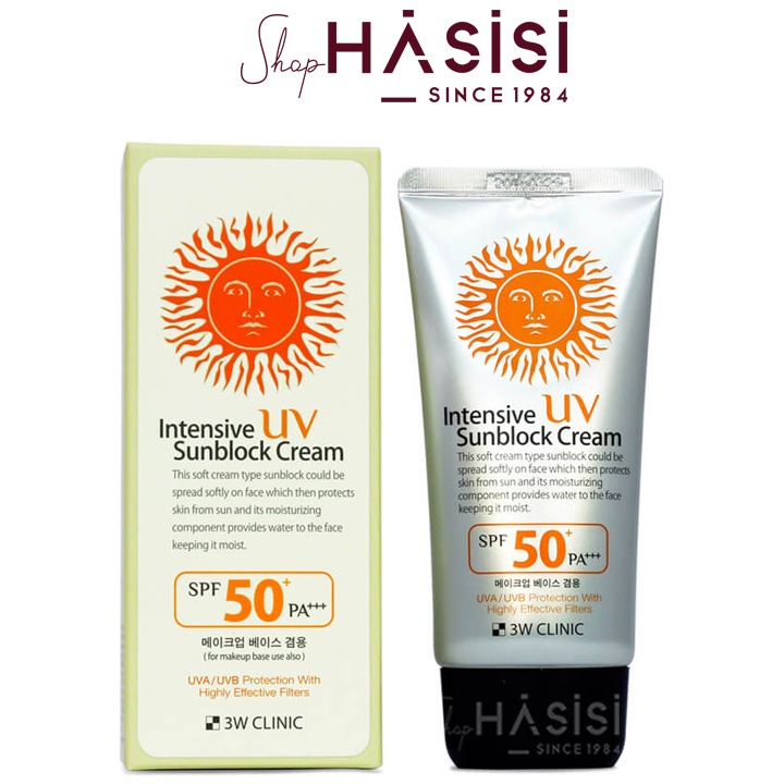 Kem Chống Nắng 3W CLINIC - Intensive UV Sunblock Cream SPF50+/PA+++ 70ml