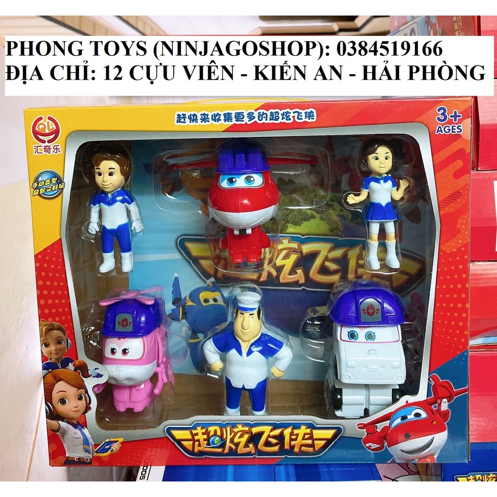 Set bộ 3 máy bay siêu đẳng và 3 phi công dễ thương loại to cho bé