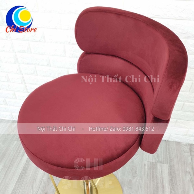 Ghế Trang Điểm Xoay, Ghế Quầy Bar Cao Cấp Inox Mạ Vàng 304 Mẫu Make Cao Cấp Dáng Thon Nâng Hạ 60-80cn