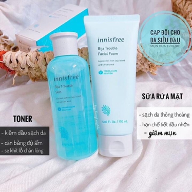 Nước hoa hồng cho da mụn Bija Innisfree