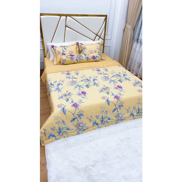 Bộ Chăn Ga Gối Phủ Trần Bông Cotton Living Mẫu Hot Nhất 2023