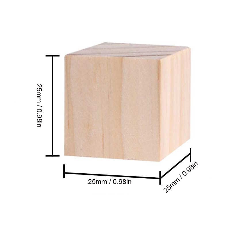 Bộ 10 khối gỗ vuông, viên gỗ lập phương 25x25x25mm làm đồ chơi xếp hình, trang trí, thủ công (VA105x10)- Luân Air Models