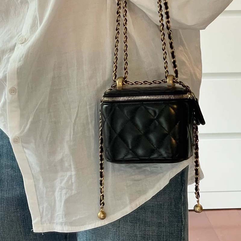 IELGY Túi đeo chéo IELGY nhỏ nhắn hình vuông phốI dây chuỗi xích thờI trang dành cho nữ