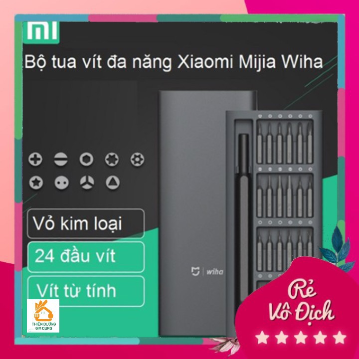 Bộ tua vít bỏ túi đa năng Xiaomi Mijia Wiha, có nam châm, bộ tua vít đa năng 25 chi tiết, 24 đầu vít khác nhau