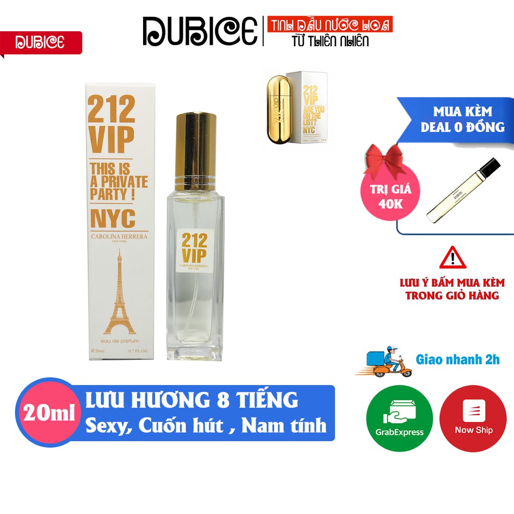 [Thơm lâu 8 tiếng] Nước hoa nữ 20ml 212 Vip NYC - xịt thơm body cao cấp