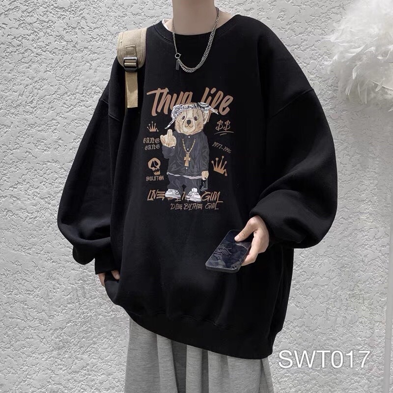 Áo Sweater Gấu Ulzzang Unisex VN CLO - SWT017_PET