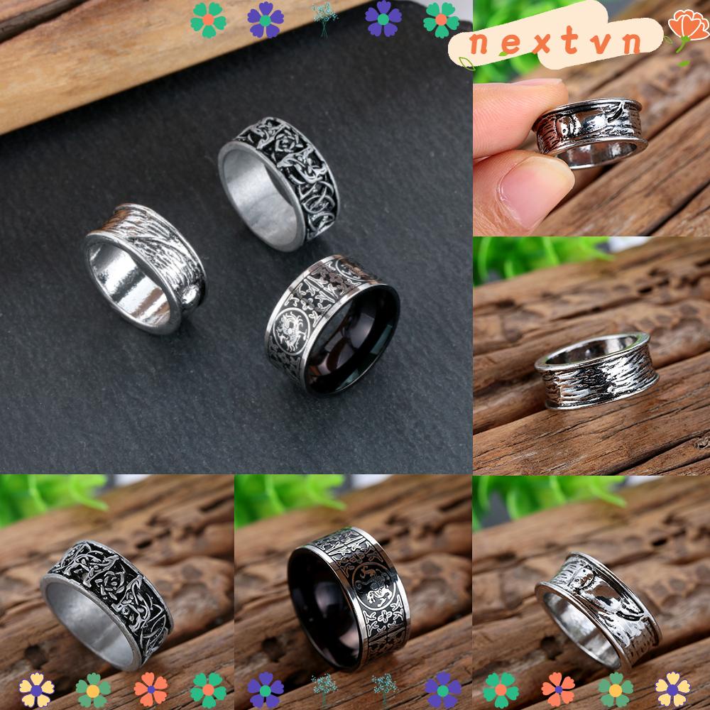 Nhẫn kim loại ROCK phong cách vintage cá tính cho nam