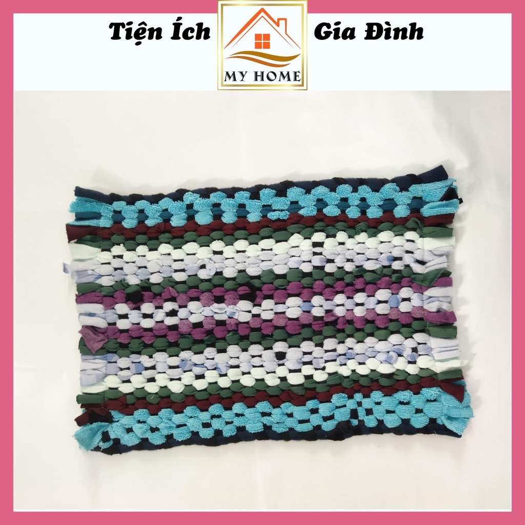 Thảm lau chân bằng vải thun, thảm chùi chân thấm hút nước tốt giá rẻ sử dụng cho nhà bếp, kích thước 35*55cm